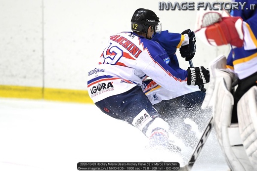 2020-10-03 Hockey Milano Bears-Hockey Pieve 5317 Marco Franchini